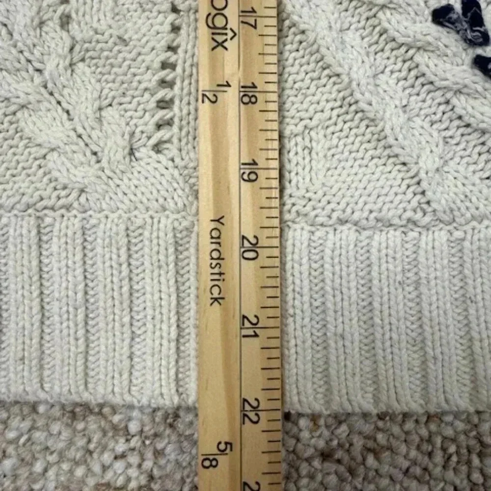 Knitted & Knotted Ribboned Cables Sweater Medium Cable Knit Ribbon Anthropologie - Picture 10 of 11